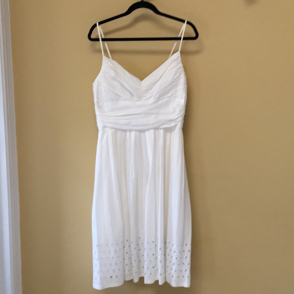 🔥Gorgeous TALBOT fully lined cotton white dress